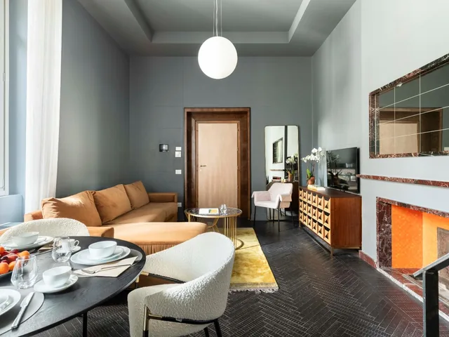 Il soggiorno dell’appartamento Hunter's Lodge